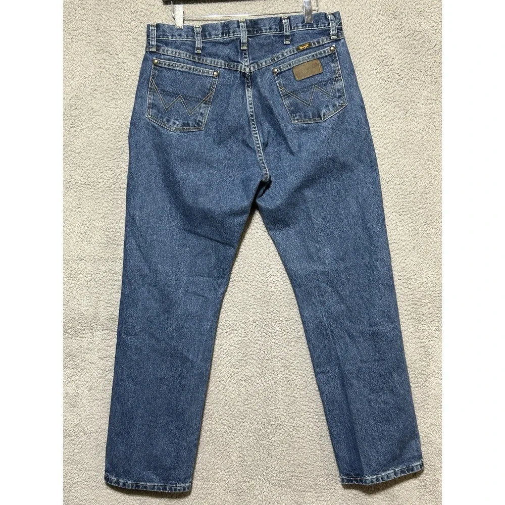 Wrangler George Strait Mens 35x32 13MGSHD Cowboy‎ Cut Rodeo Denim Jeans EUC